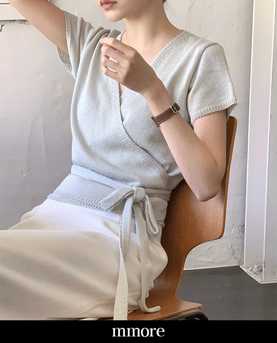 [당일발송][mmore] summer linen wrap knit (linen15%)