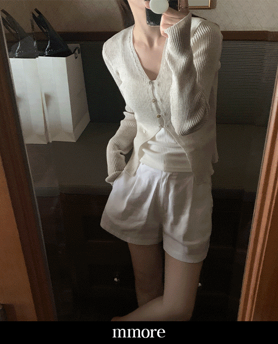 [mmore] summer golji v-neck linen cardigan(linen13%)블랙 단독주문시 당일발송